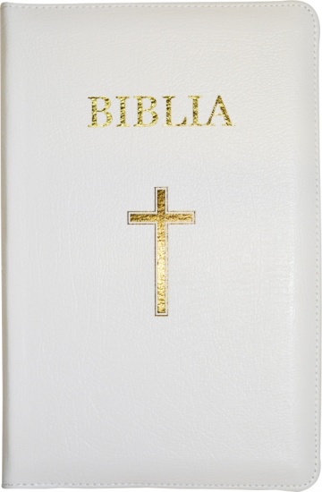 biblia centenara alba piele